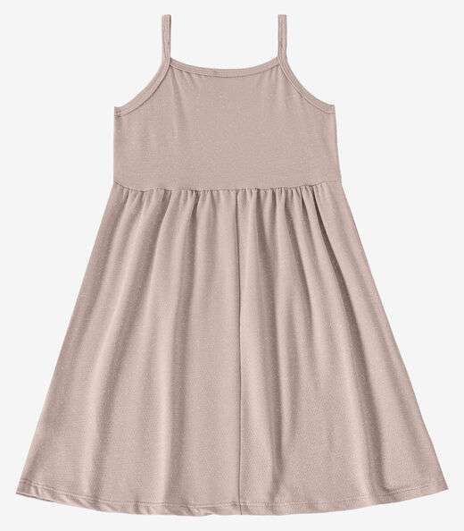 Vestido Menina Infantil de Alças Select Marrom