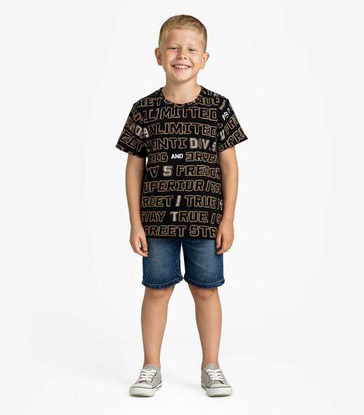 Image_Camiseta Infantil Masculina Infinita Cor Preto
