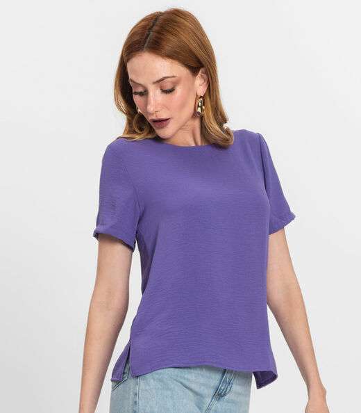 Blusa Feminina Manga Curta Endless Roxo