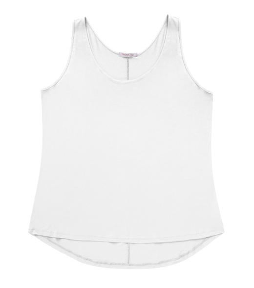 Regata Feminina Plus Size Secret Glam Branco