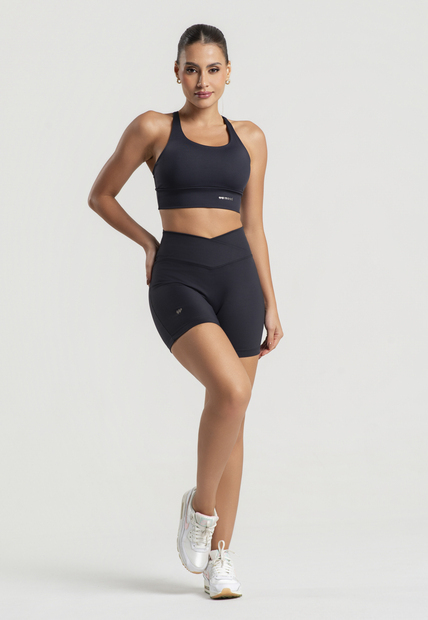 Shorts Cós Cruzado Preto Wemood