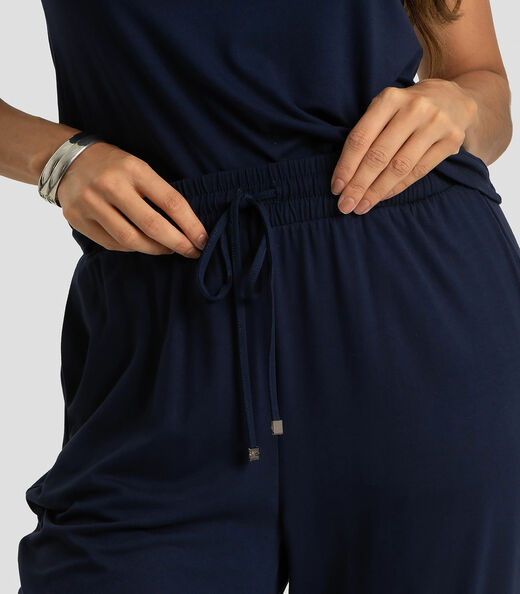 Conjunto Feminino Blusa E Calça Dianna Azul