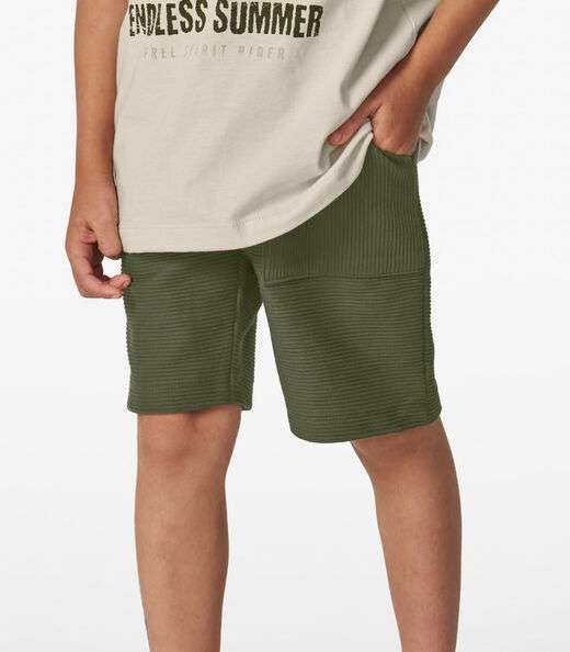 Conjunto Menino Camiseta com Bermuda Trick Nick Bege