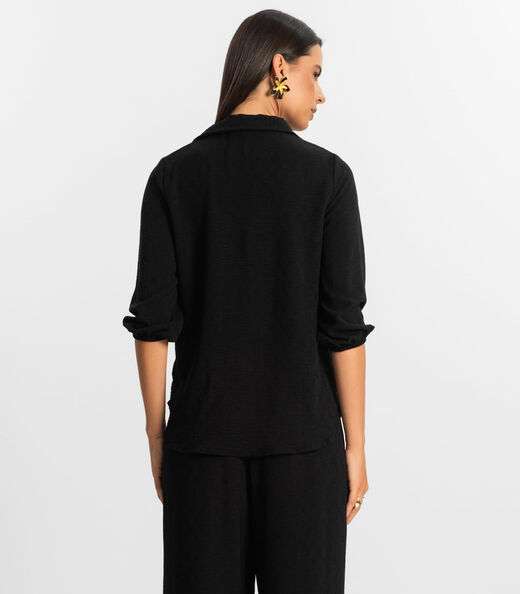 Camisa 3/4 Feminina Rovitex Preto