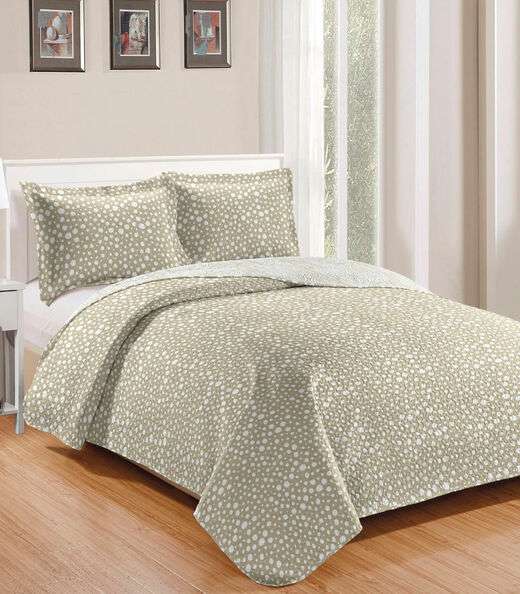 Image_Colcha King Bouti Patchwork Microfibra Rozac Bege