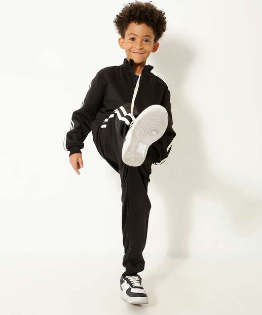 Conjunto Infantil Helanca Listras MR Tam 4 a 10