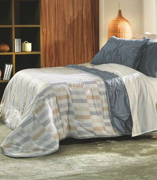 Edredom Blend Comfort Casal Altenburg Azul