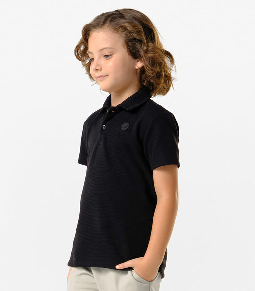 Conjunto Infantil Polo Com Bermuda Trick Nick Preto