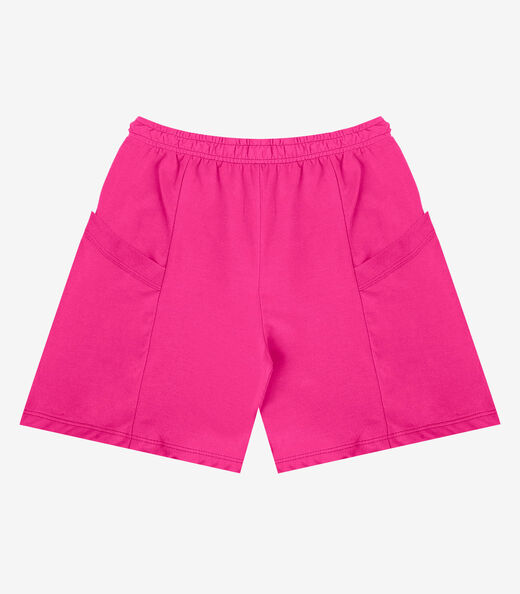 Shorts Feminino Moletinho Infinita Cor Rosa