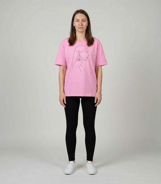 Blusa Feminina Com Estampa Localizada Infinita Cor Rosa