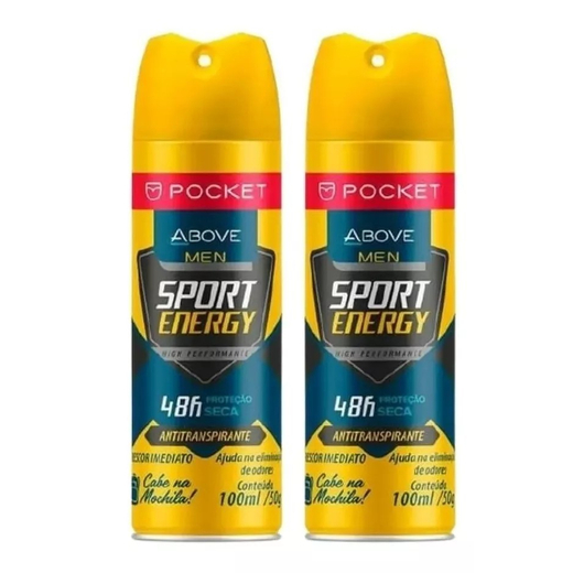 Image_Kit c/2 Unidades de Desodorante Antibacteriano Aerosol Above Clássico 150ml Ener