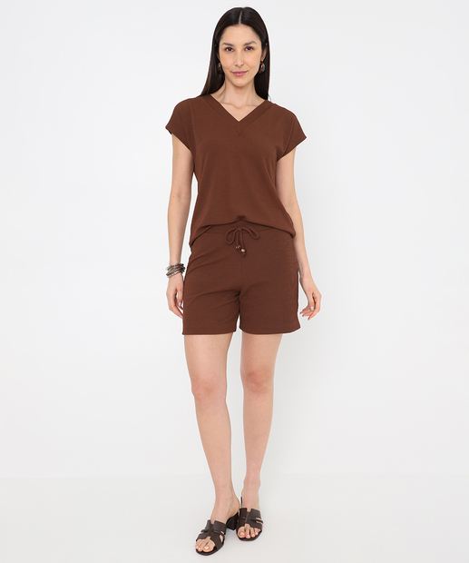 Image_Short Feminino Canelado Marisa Marrom