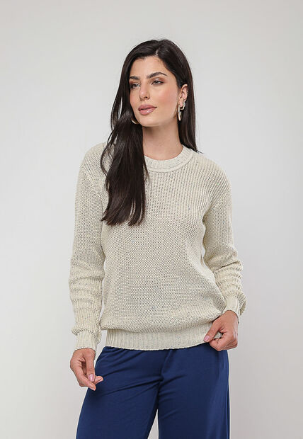 Image_Blusa de Tricot em Fio Boton? Marfim Salvatore