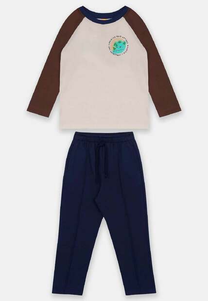 Conjunto Blusão Calça Explosão Três e Já