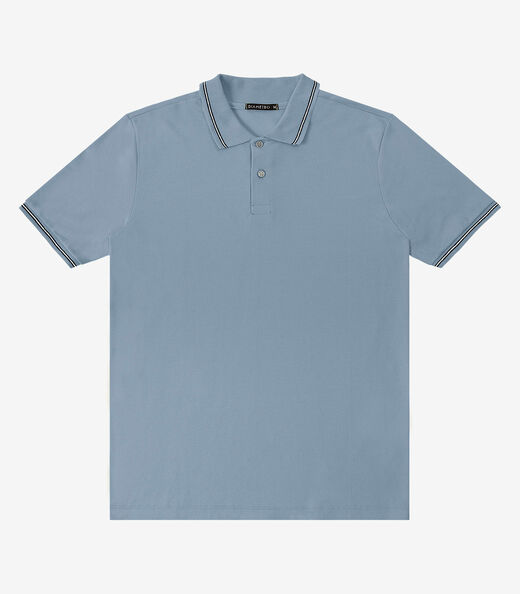 Image_Camisa Polo Masculina Piquet Duplo Diametro Azul