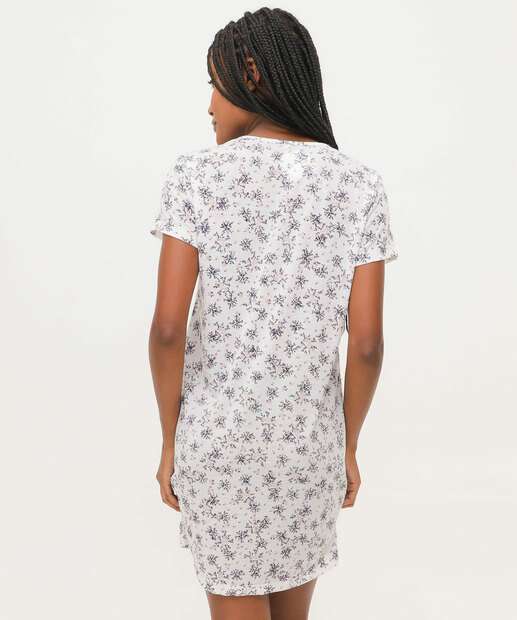 Camisola Botões Estampada Manga Curta Marisa