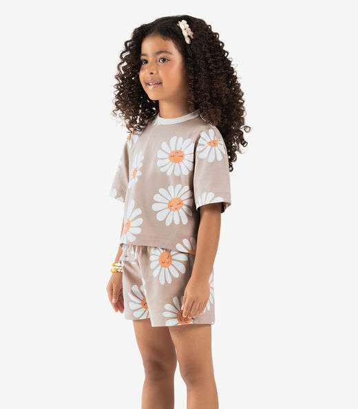 Image_Conjunto Blusa Com Shorts Rovitex Kids Marrom