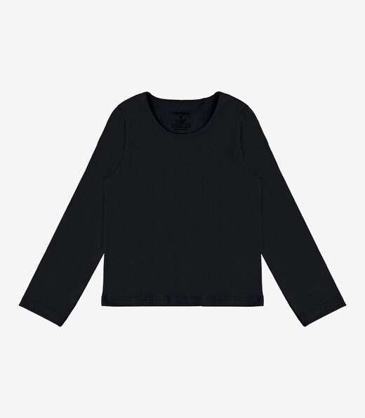 Image_Blusa Manga Longa Infantil Feminina Rovitex Kids Preto
