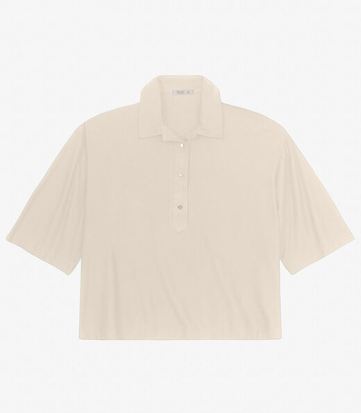 Image_Blusa Manga Curta Plus Size Secret Glam Bege