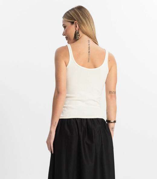 Blusa De Alca Básica Feminina Rovitex Bege