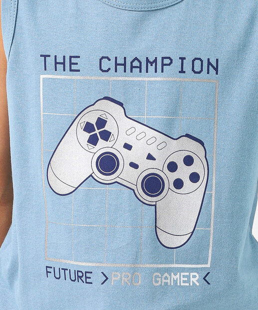 Regata Infantil The Champion Gamer Azul Marisa