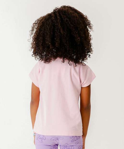 Blusa Infantil Angel Stitch Disney Tam 4 a 10