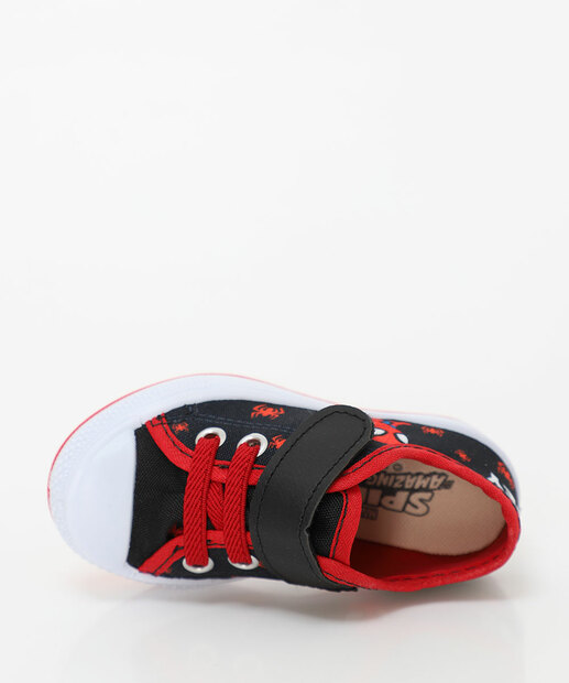 Tênis Infantil Casual Homem Aranha Preto