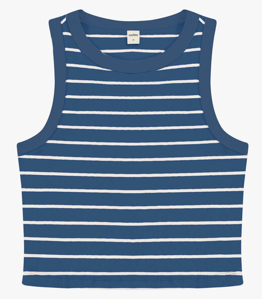 Image_Regata Feminina Básica Em Cotton Leve Rovitex Azul