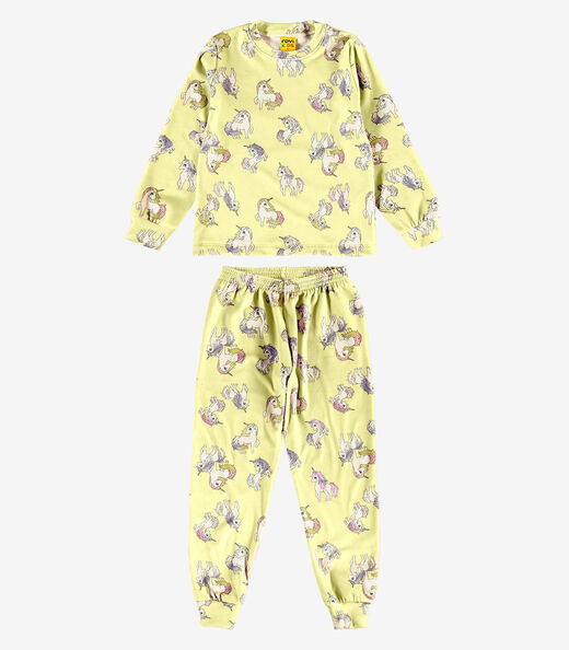 Image_Pijama em Pelo Fleece Rovi Kids Amarelo
