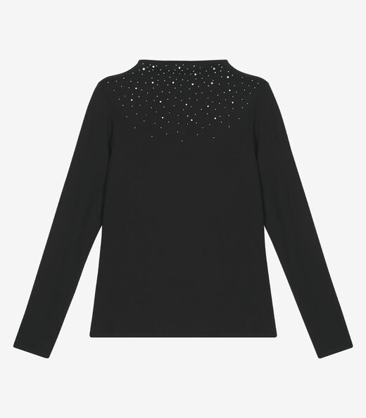 Blusa Feminina Manga Longa Com Rebite Endless Preto