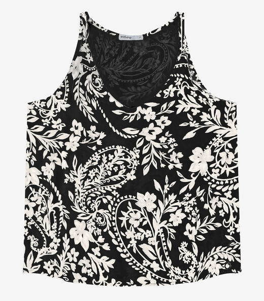 Blusa de Alça Viscose Khyara Feminina Endless Preto