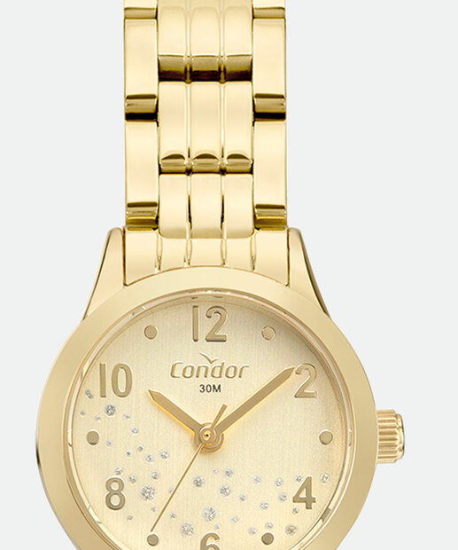 Relógio Feminino Condor Strass CO2035NBJ/4X