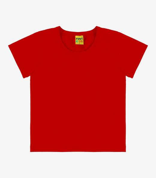 Blusa Básica Infantil Feminina Rovitex Kids Vermelho