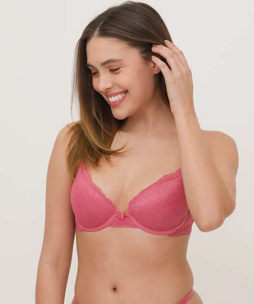 Sutiã de Renda Push Up Com Bojo Marisa