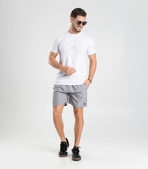 Bermuda Masculina Lisa De Microfibra Long Bong Cinza