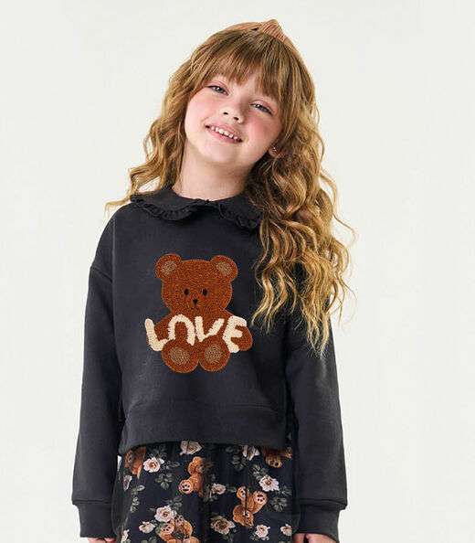 Conjunto Infantil Blusão Com Saia Trick Nick Preto