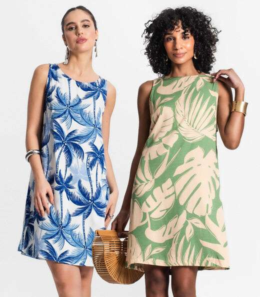 Image_Kit 2 Vestidos Feminino Curto De Viscose Select Sortido