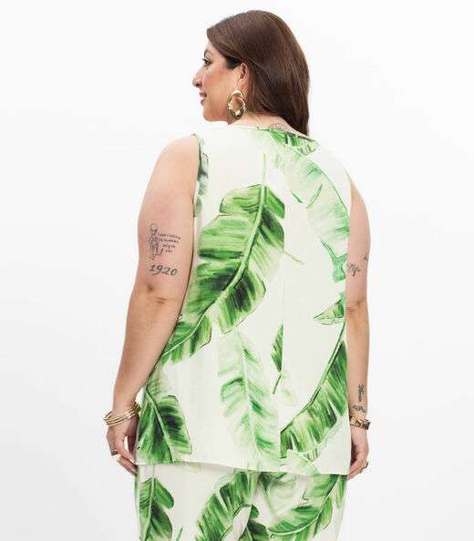 Regata Feminina Plus Size Secret Glam Bege