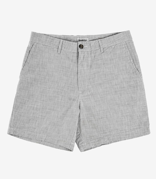 Bermuda Masculina Em Ramie Rajado Diametro Cinza