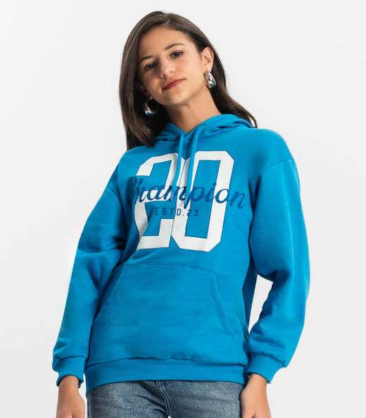 Moletom Juvenil Feminina  Minty Azul