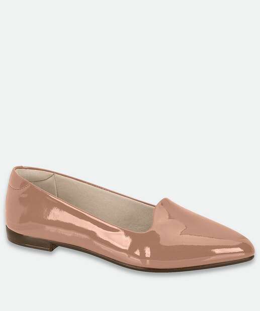 Image_Sapatilha Feminina Bico Fino Verniz Beira Rio Bege