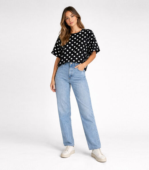 Blusa Feminina Com Estampa Infinita Cor Preto