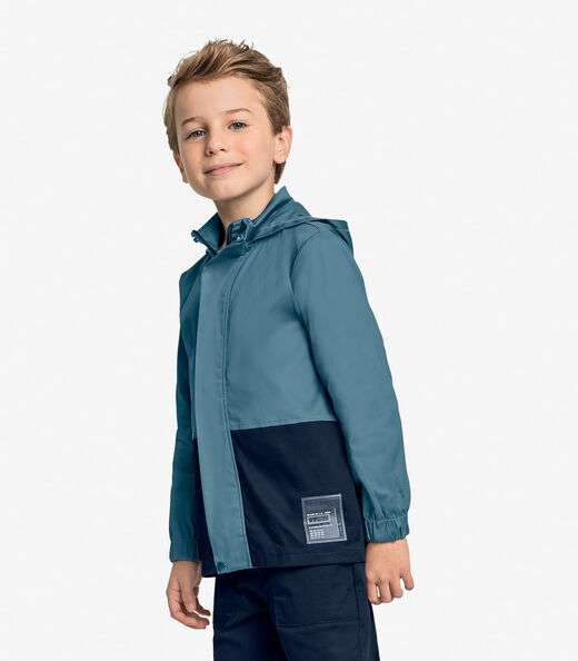 Jaqueta Infantil Masculina Com Capuz Trick Nick Azul