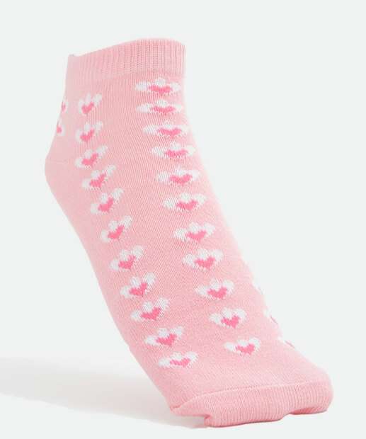 Kit 3 Pares Meias Cano Curto Feminina Estampadas