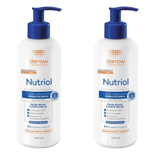 Image_Kit com 2 Unidades de Nutriol Loção Hidratante Sem Perfume 400ml