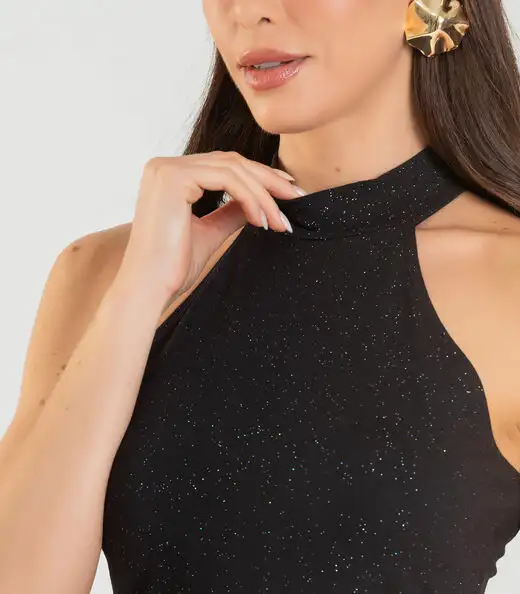 Vestido Feminino em Cotton Infinita Cor Preto