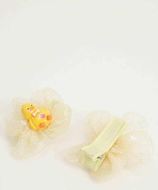 Kit 2 Peças Presilhas De Cabelo Floral Marisa