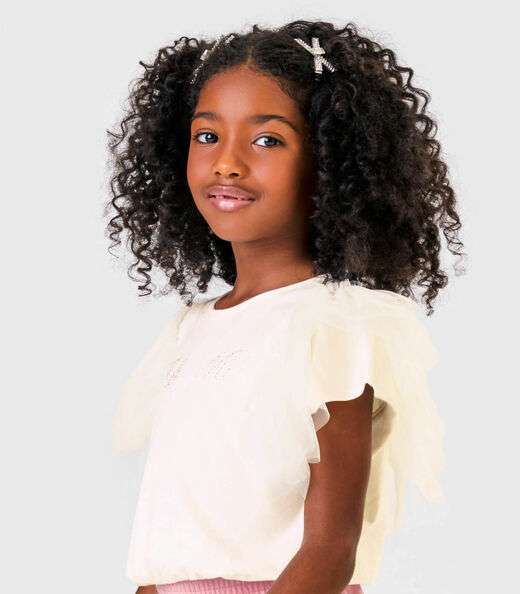 Conjunto Blusa Com Shorts Infantil Trick Nick Bege