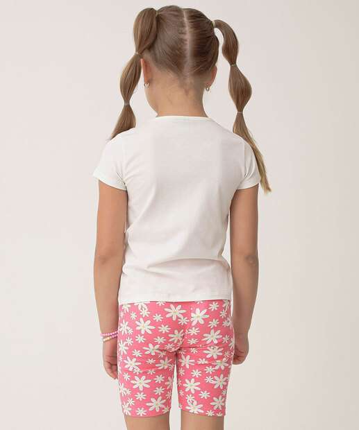 Conjunto Infantil Estampa Floral Marisa Tam 4 a 10
