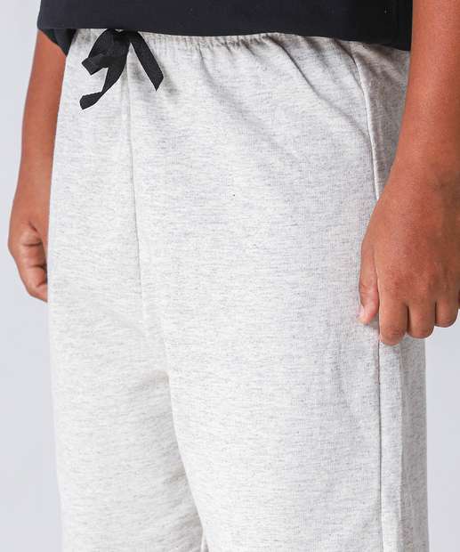 Bermuda Juvenil Moletom Mescla Marisa Tam 10 a 16 Cinza